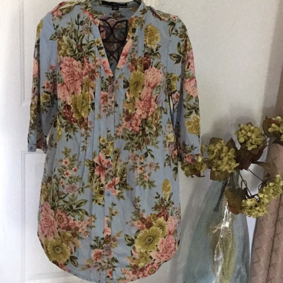 Roaman's Tops - Blouse, flower print, cute  size 12W